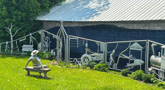 Country art along the Lake Wobegon Trail in Holdingford, Minnesota.
