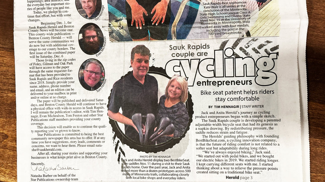 Sauk Rapids Herald Feature - BestBikeSeat.com