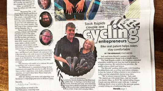 Sauk Rapids Herald Feature - BestBikeSeat.com